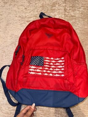 Columbia PFG Men's Red & Navy Backpack with flag